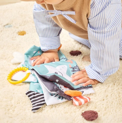 Mäkká edukačná knižka Miniland Morský svet